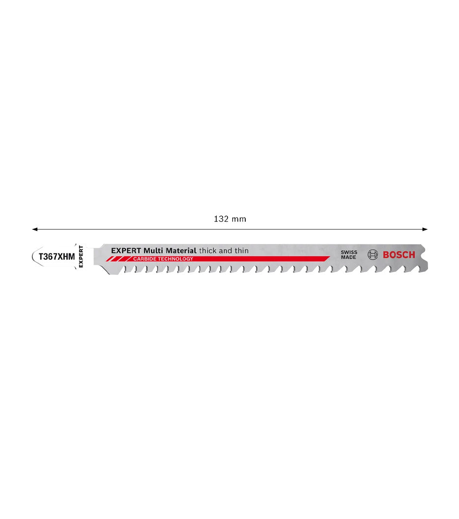 Stichsägeblatt Expert Multi Material 132 mm T 367 XHM, 3er-Pack, Bosch