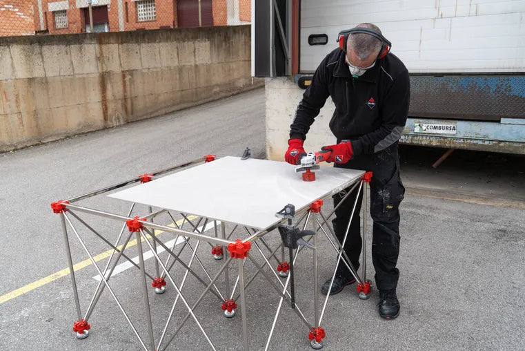 Ausziehbarer Arbeitstisch 120 × 120 cm Rubi